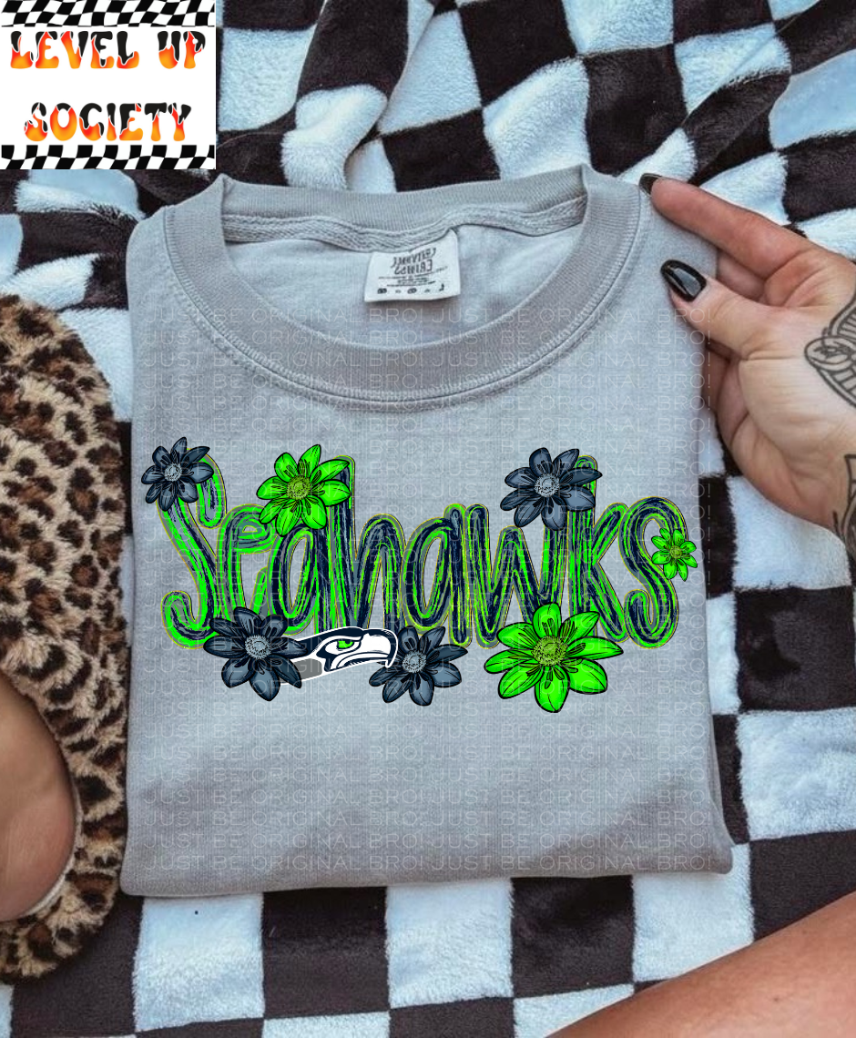 Seahawks floral - Adult