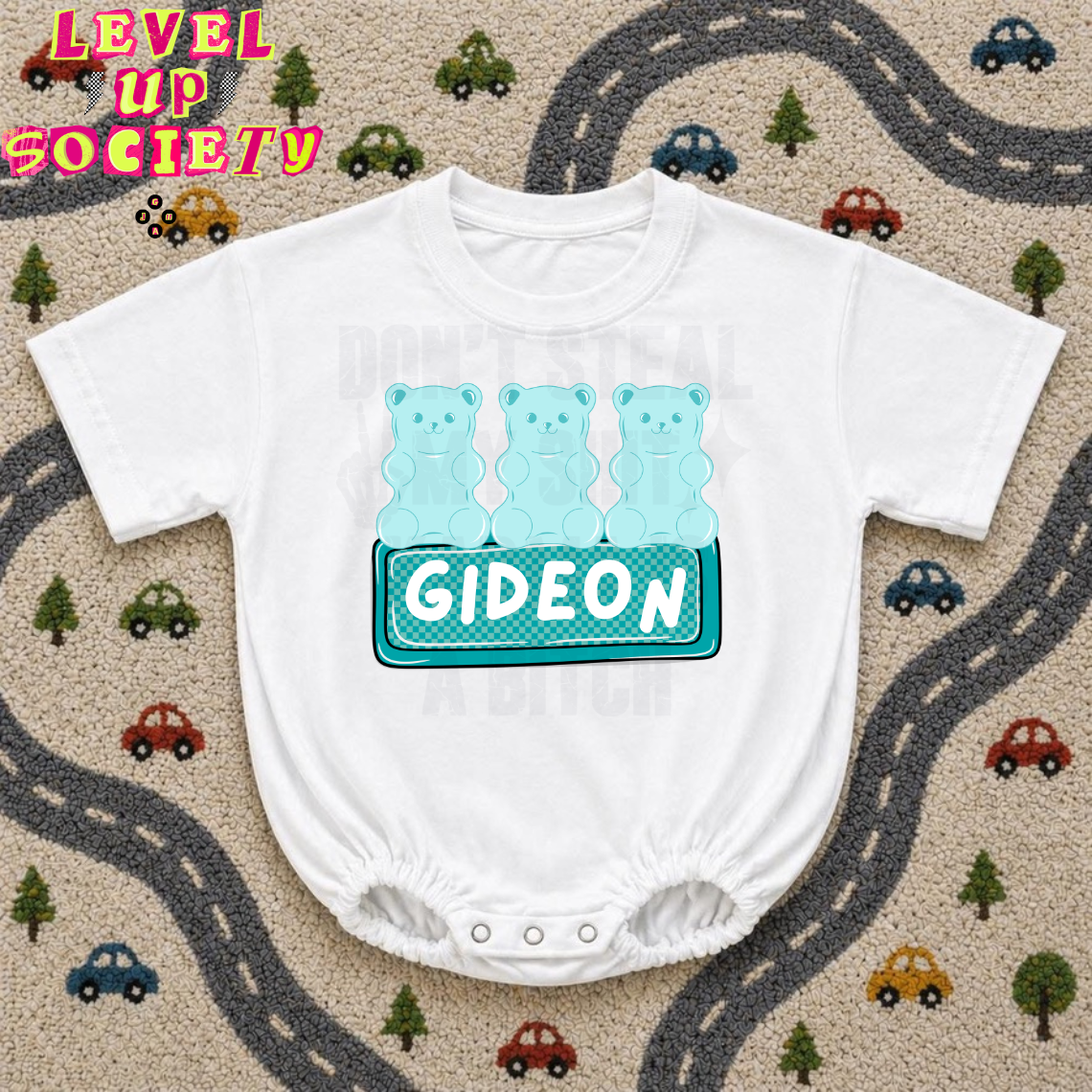 Teal gummy bear - customizable!