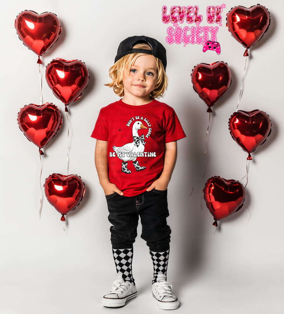 Silly goose valentine - white